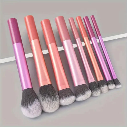 8pcs Makeup Brush Kit Soft Synthetic Hair Make Up Brushes Foundation Blush Eyeshadow Cosmetic Makeup Tools