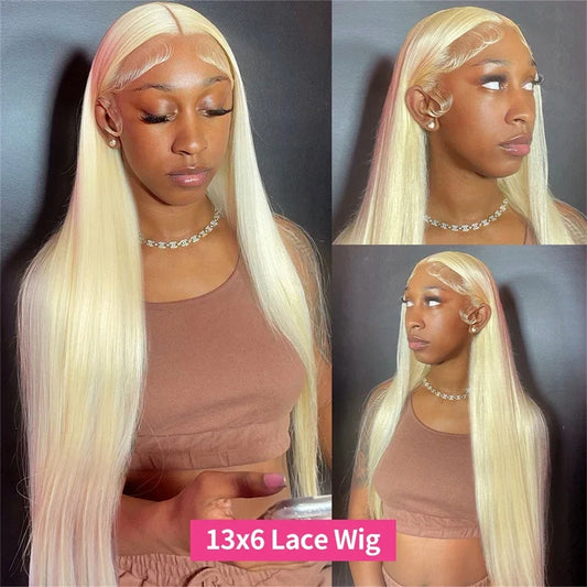 13x4 13x6 613 Straight Hd Lace Frontal Human Hair Wigs Honey Blonde Straight Lace Front Wig Glueless Preplucked For Women 30Inch