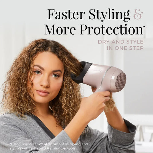 Pro Wet2Style Ceramic Ionic Hair Dryers, Purple with 4 Unique Attachments Blow Dryer with Comb