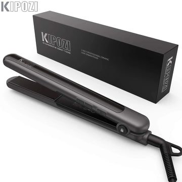 KIPOZI Professional Hair Flat Iron 2 In 1 Hair Curler Adjustable Temperature Fast Heating Hair Straightener  Straightening Iron