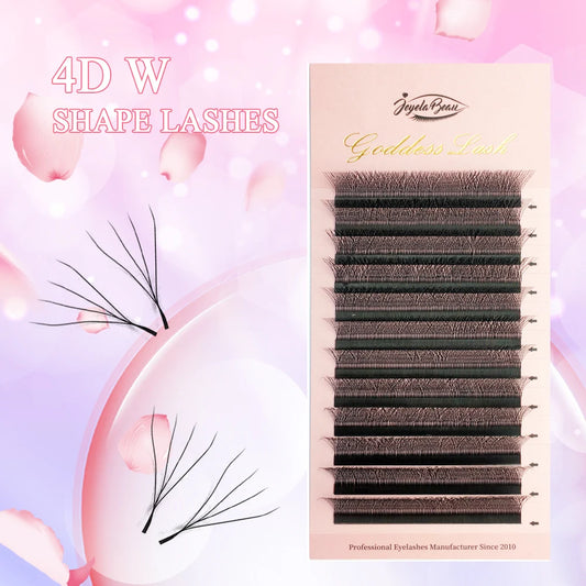 Goddess 4D W Shape Lashes W Eyelash Extensions Natural Soft Individual Lashes Handmade Premade Volume Fans  Cilios W