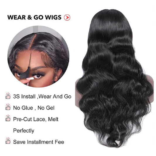 Body Wave Human Hair Wigs Glueless Wig Human Hair Ready To Wear 4x4 Hd Lace Closure Frontal Wigs For Women Brazilian Wig On Sale