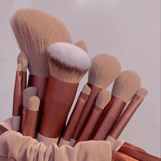 13Pcs Makeup Brushes Soft Fluffy for Cosmetics Foundation Blush Powder Eyeshadow Kabuki Blending Makeup Brush Set Beauty Tool
