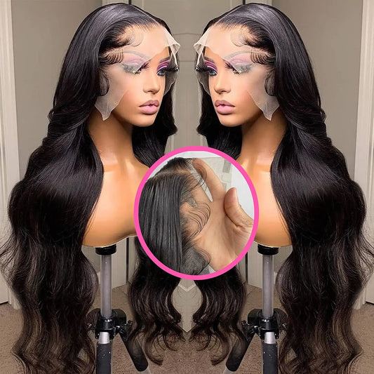 13x6 Lace Wig Brazilian Body Wave Human Hair Wigs Bling Hair Remy Natural Hair Line Pre Plucked Bleached Knots Lace Frontal Wig