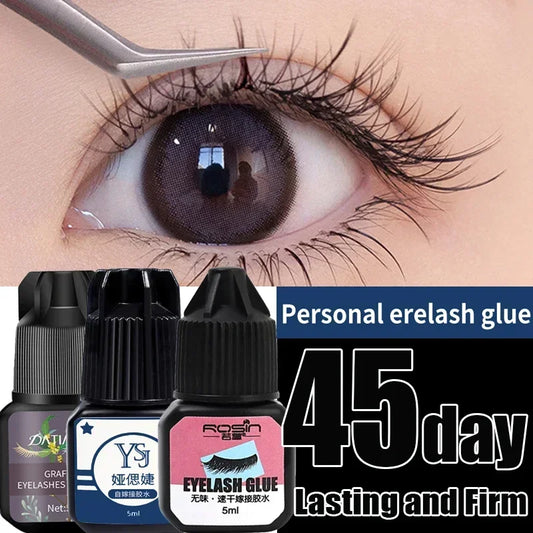 5ml Eyelashes Extension Glue Waterproof Lasting Grafting Lashes Glue Quick Drying Adhesive Black Glue No Irritant Makeup Tools