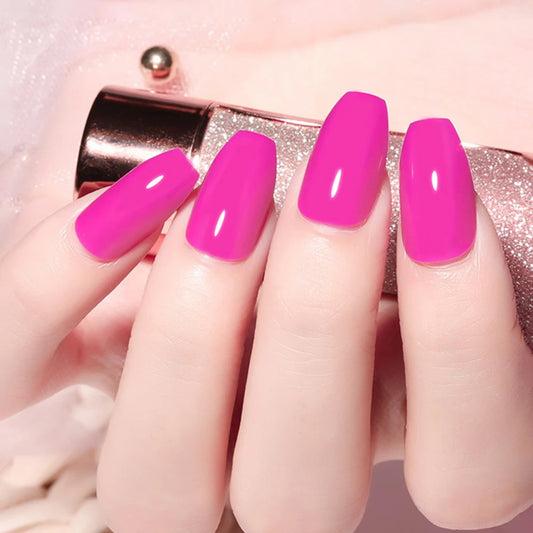 Yikoolin 24 -stks afneembare korte nep nagels Acryl Press op nagels 17 kleur herbruikbare lijm valse nagels voor manicure tips