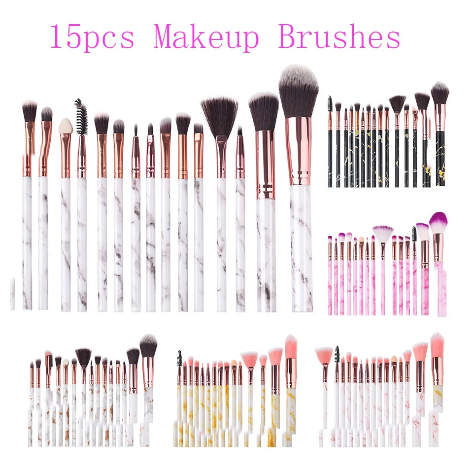 NEWCOME 5/7/15/20Pcs Makeup Brushes Tool Set Cosmetic Powder Eye Shadow Foundation Blush Blending Beauty Make Up Brush