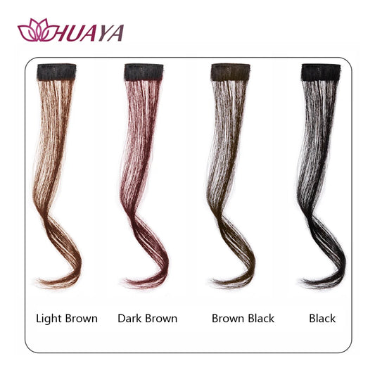 HUAYA Synthetic Hair Bangs Clips Front Side Long Bangs Fake Fringe Clip In Hair Extensions Accessories for Women