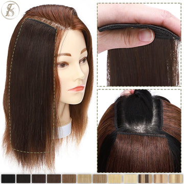 TESS Clip In Human Hair Extensions 100% Natural Extension Hair Clip 8cm Hairpiece Replenish Hair Volume Clip In Natural Hair