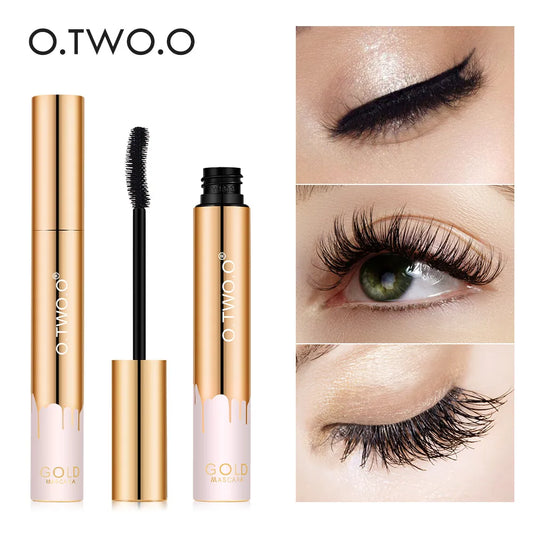 O.TWO.O 4D Fiber Lash Mascara Lengthening Eyelash Curving Brush Eyes Makeup Waterproof Long Lasting Mascara Facil Cosmetics