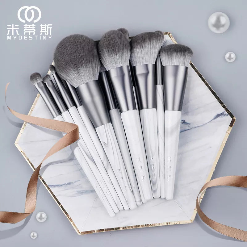 My Destiny Makeup Brush-Super Soft Synthetic Hair 12Pcs Brushes Set-2Colours To Choose-Portable Bag-Beginer Make Up Kit-Beauty