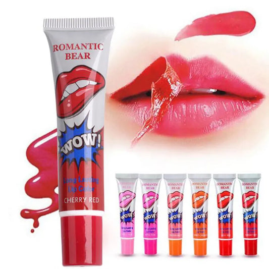 6 Colors Peel Off Sexy Liquid Lipstick Waterproof Long Lasting Lip Gloss Lint Mask Makeup Tattoo Lipgloss Lipsticks Cosmetics
