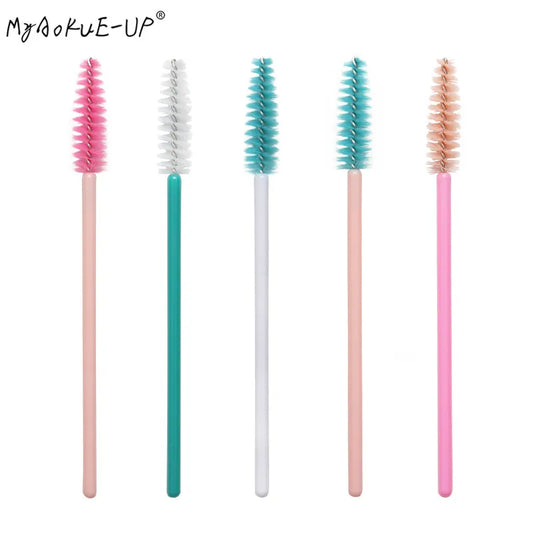 50pcs Disposable Nylon Mascara Wand Applicator Eyelash Brushes For Eyelash Extension women Makeup Brush Tools