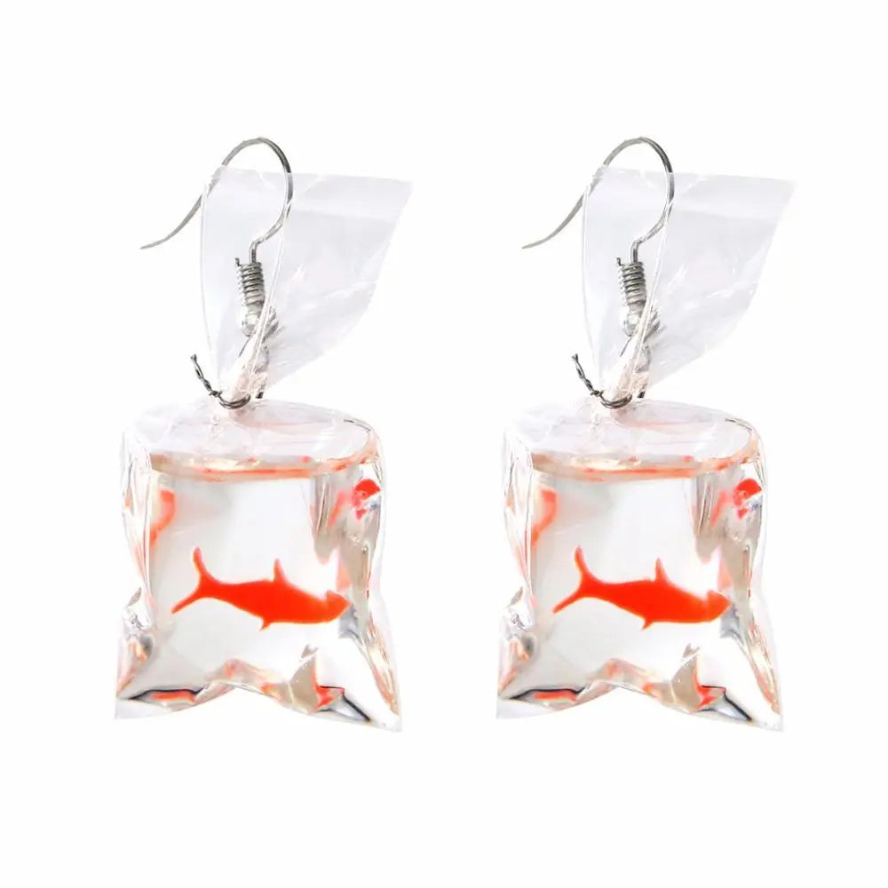 Moda criativa Koi Fish Goldfish Water Brincos Briedes de brincos fofos feitos à mão joias femininos