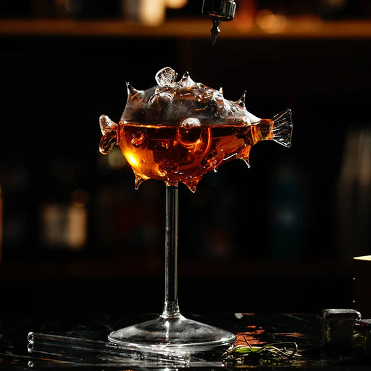 Creative Cocktail Glass - Svamp/Swan/Rose/Octopus/Bird Design Cocktail Glass, Novelty Drink Cup for KTV Bar Night Party