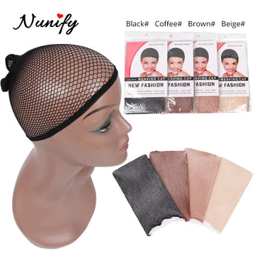 Nunify Black Beige Mesh Dome Cap Wholesale 1Pc Breathable Glueless Stretchable Spandex Hair Net Weave Cap For Making A Wig