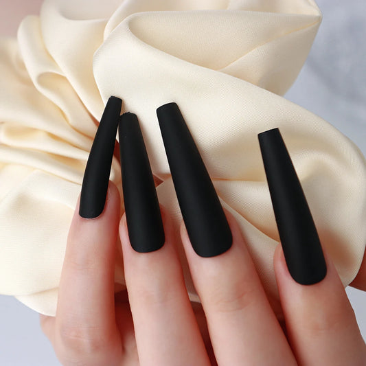 24pcs Nude Color False Nails Matte XXL Long Coffin Nail Tips Detachable Press on Nails DIY Manicure for Women Capsule Ongle