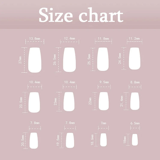 Simple Fashion White V-shaped French Long Square Fake Nails Detachable Full Cover Finished False Nails Press on Nails with Glue