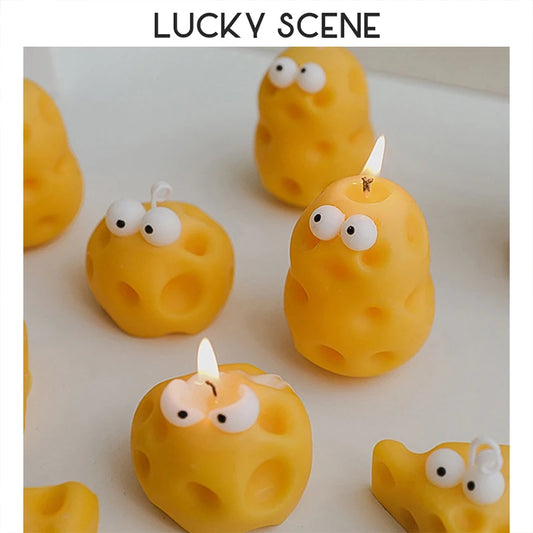 Cheese Styling Scented Candles Birthday Gift Box Ins Cartoon Ornaments Round Ordinary S01562