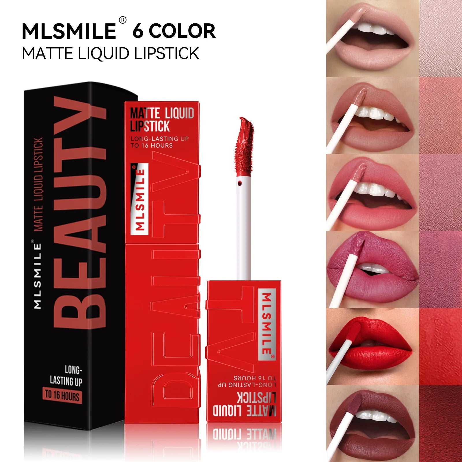 New Matte Ink Liquid Lipstick Makeup, Long Lasting High Impact Color Velvet Nude Lip Gloss Waterproof Red Lip Makeup