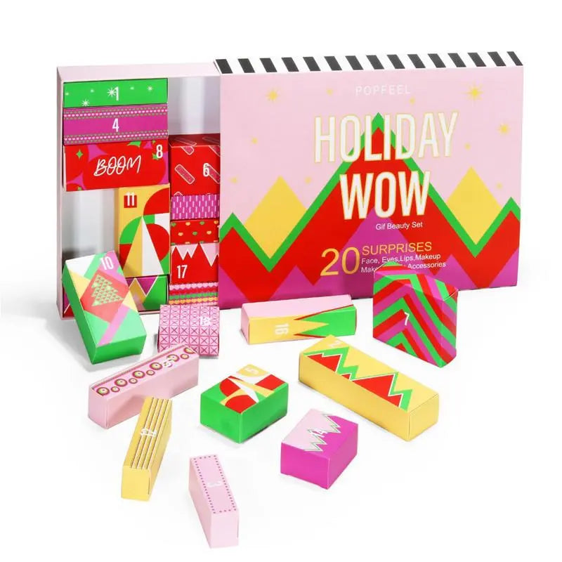 Christmas Advent Calendar Box Makeup Set Lipstick Eye Shadow Concealers Cosmetics Gift Box For Women girl Christmas Gifts
