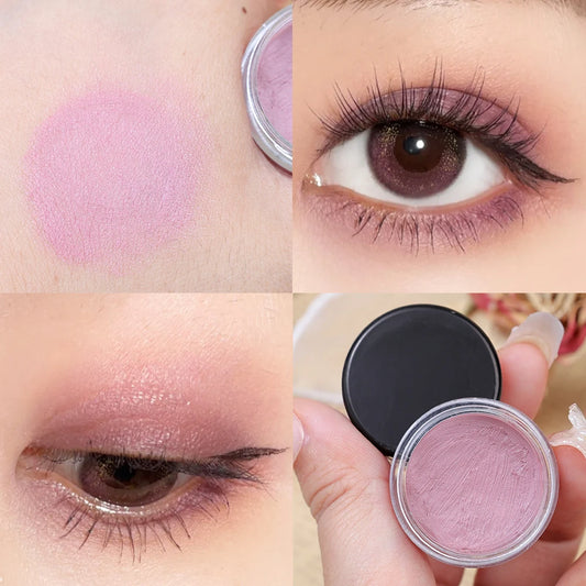 Waterproof Monochrome Eyeshadow Cream Long Lasting Eye Concealer Base Makeup Smoky Purple Matte Eyeshadow Primer Korean Makeup