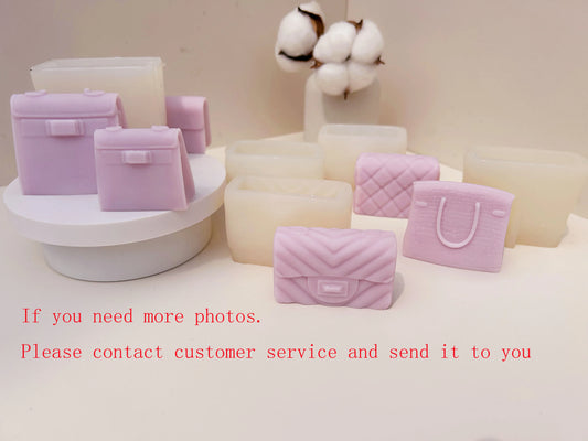 DIY Mini Bag Silicone Mold New Brand Women's Bag Silicone Candle Mould Production Soap Plaster Candle Handmade Gift Wax Molds