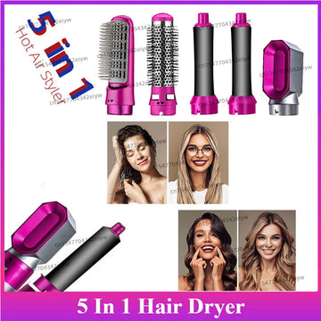 5 in 1 Hair Dryer Hair Dryer Hot Comb Set Wet and Dry Professional Curling Iron Hair Straightener Hair Dryer For Dyson Airwrap