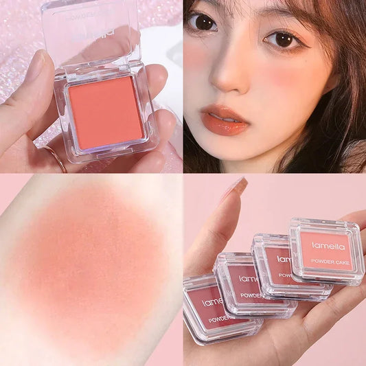 Monochrome Blush Peach Pink Makeup Blush Palette Korean Matte Velvet Lasting Natural Cheek Powder Rouge Contour Shadow Cosmetics