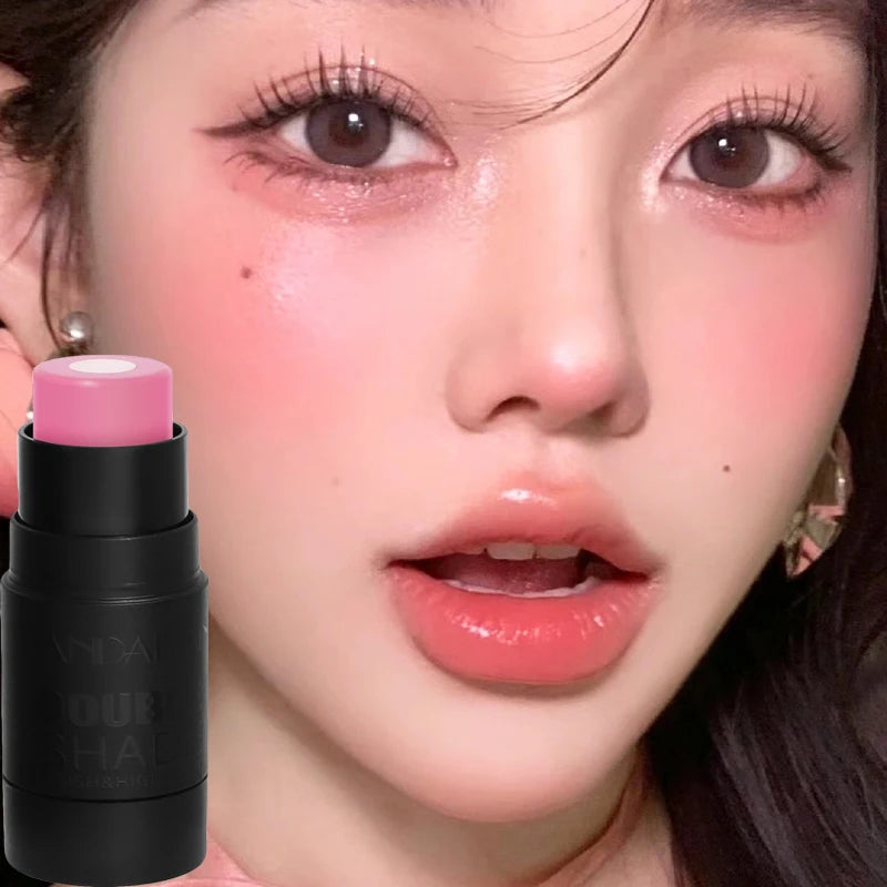 Long Lasting Blush Stick Soft Face Brightening Contouring Shadow Blusher Powder Peach Pink Cheek Tint Korean Makeup Cosmetics