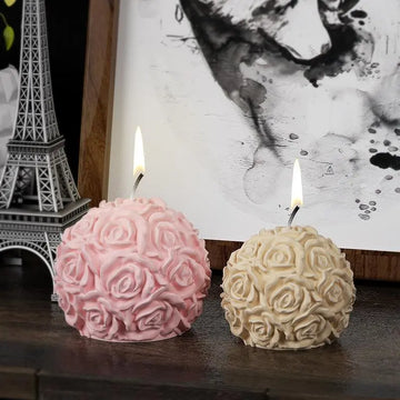 Modelando o molde de silicone, molde de vela perfumada fazendo bolas de flor moldes de silicone diy sabonetes de aniversário presente de férias de casamento lembrança