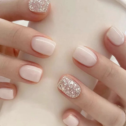 24 stks korte vierkante valse nagels eenvoudige gekleurde randen Franse volledige deksel DIY afneembare nagel tips manicure gereedschap nep nagels