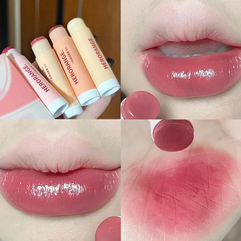 Moisturizing Colored Lipstick Set 1/3PCS Long Lasting Red Lip Balm Waterproof Jelly Solid Lip Gloss Lips Makeup Korean Cosmetics