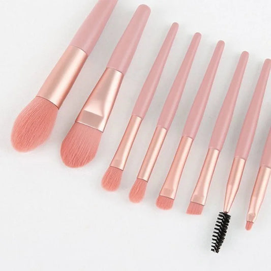 8Pcs/set Portable Makeup Brushes Set Cosmetic Powder Eye Shadow Foundation Blush Blending Concealer Beauty Make Up Tool Brushes