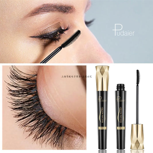 Pudaier Diamond Eye Lash Mascara 4d Fiber Waterproof Rimel Mascara Eyelash Makeup Cosmetic Curling Lengthening Lashes Black Ink