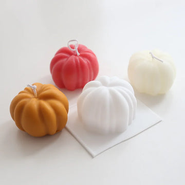 3D Pumpkin Candle Silicone Mold DIY Halloween Plaster Art Craft Candle Soap Making Handmade Chocolate Cake Mold Decorating Tool