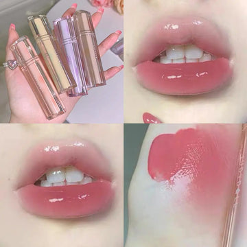 Iced Tea Mirror Lip Glaze Watery Lip Gloss Waterproof Lasting Transparent Jelly Liquid Lipstick Womon Beauty Makeup Lip Cosmetic
