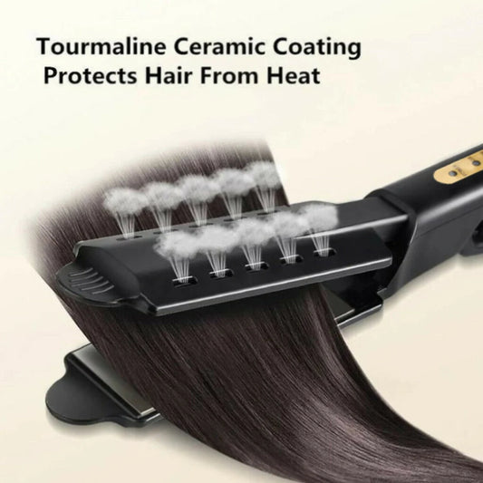 Hair Straightener Four-gear Temperature Adjustment Ceramic Tourmaline Ionic Flat Iron Hair Straightener For Women Widen Panel