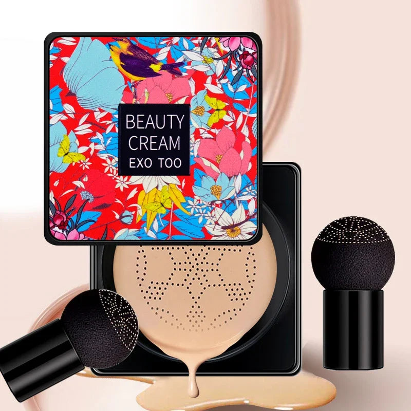 BB Cream Mushroom Head Air Cushion Powder Puff Brighten Liquid Concealer Foundation Cream Oil-control Base Makeup Cosmetics