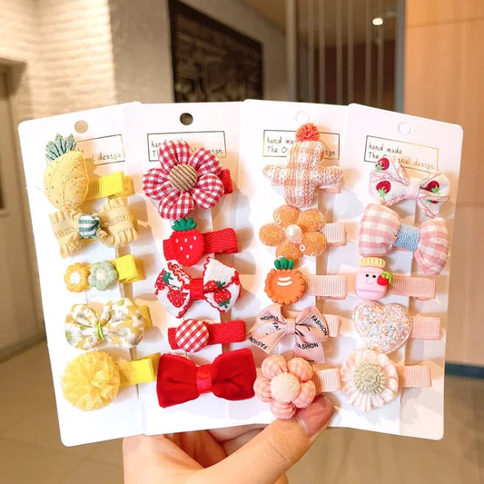 5 pezzi/set bambine simpatiche caramelle cartone animato a filo ornamento clip per capelli adorabili barrette per bambini accessori per capelli per bambini accessori per bambini