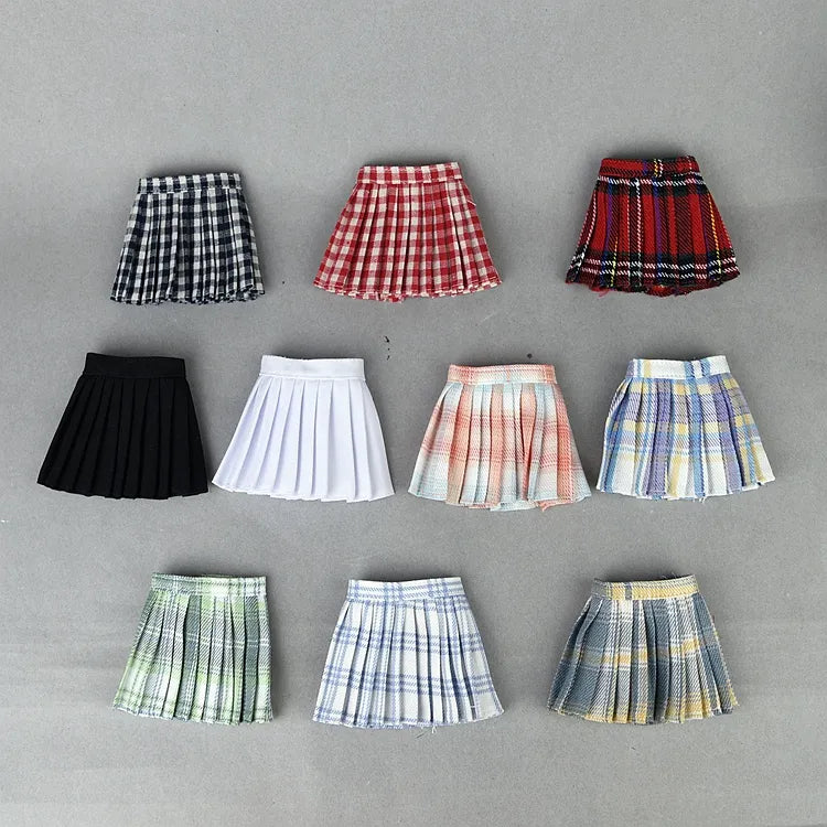 1/6 BJD Doll Dress / Grid Skirt Holdie para 30 cm Barbie Xinyi FR2 Blythe Soldier Doll / Ropa para Fat Doll