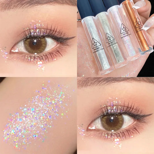 1Pcs Eyeshadow Shimmer and Shiny Waterproof Sequins Liquid Glitter Highlighter Eyeliner Eye Liner Pen Party Makeup Cosmetic