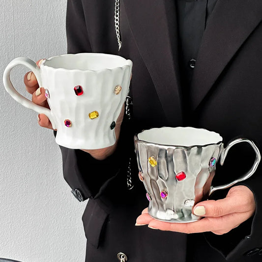 Diamond Becher für Party würzige Mädchen Atmosphäre Herzglas Paar Wasser Tasse Kaffeetassen Kaffeetassen
