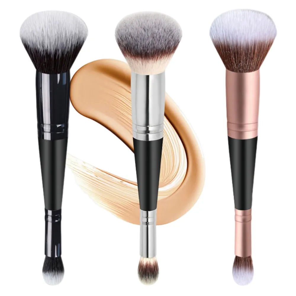 Double Head Professional Makeup Brushes 2 In 1 Foundation Brush Concealer Highlighter Powder Blush Brush Beauty Make Up Tools