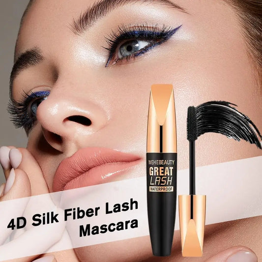 4D Silk Fiber Lash Mascara 2 In 1 Mascara Waterproof Lengthening Curling Mascara Lashes Ship Eye Cosmetics Eye Thick Makeup T6M3
