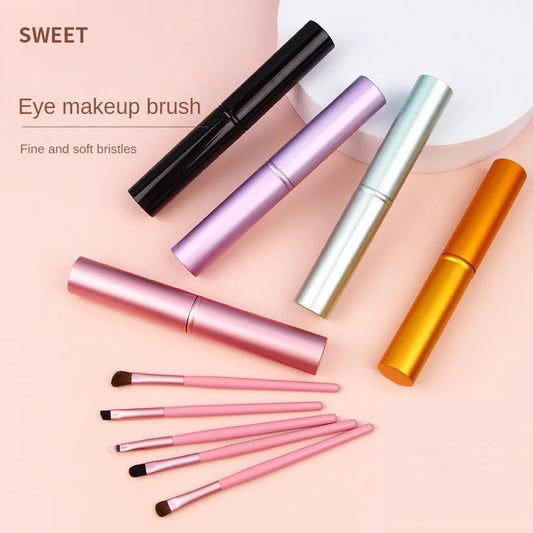 5 Pc Makeup Brushes Tool Set Eyeshadow Concealer Eyebrow Lip Blending Beauty Make Up Skin-friendly Brushes Women Cosmestic Tool