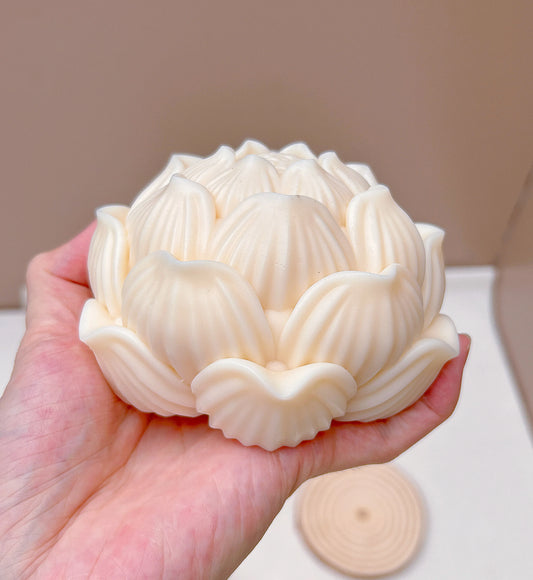 2023 New Large Lotus Silicone Mold DIY Lotus Silicone Candle Molds Handmade Lotus Soap Gypsum Home Decoration Wax Mould