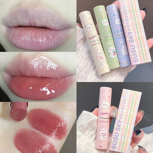 6 Colors Colored Lip Balm Waterproof Lasting Moisturizing Lipstick Nourishing Lips Stick Sexy Red Lip Tint Cute Makeup Cosmetics