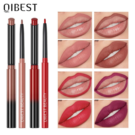 2023 New Matte Nude Lipstick Pen Long Lasting Lipliner Lip Pencil Waterproof Lip Liner Contour Sexy Red Lip Makeup Set For Women