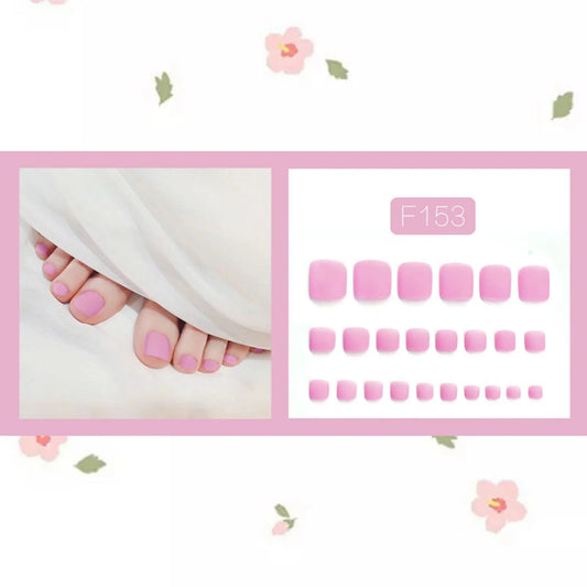Solid Square Short Fake Zehennägel leicht zu anwenden, um Nägel für Maniküreliebhaber und Schönheitsblogger zu schleppen